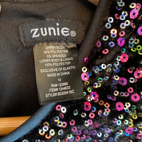 Girls’ Sequin & Tulle Dress w/ Velvet Band CUTE! - Picture 3 of 4